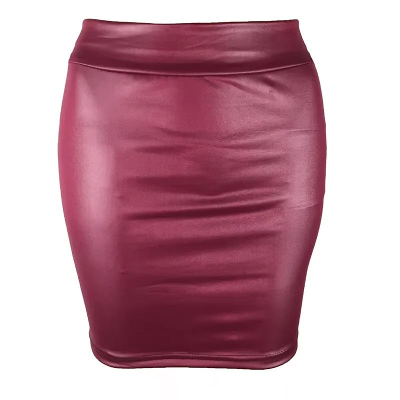 Slim-Fit-Bleistiftrock mit hoher Taille