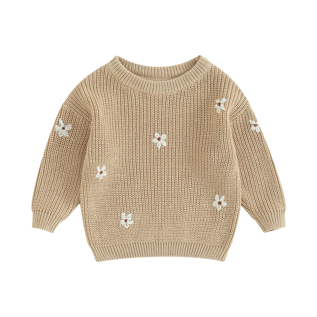 Blumenstrickpullover für Kinder