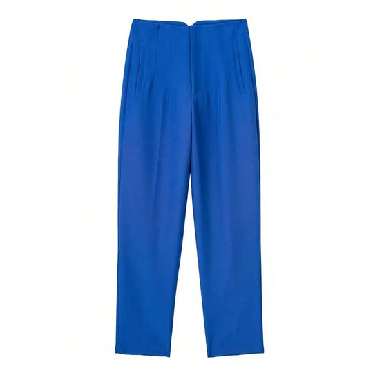 Damen-Hose mit hoher Taille und schmalem Bein