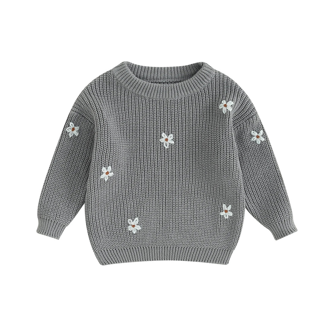 Blumenstrickpullover für Kinder