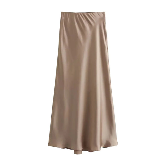 Schmal geschnittenes Damenkleid aus Satin mit Kordelzug