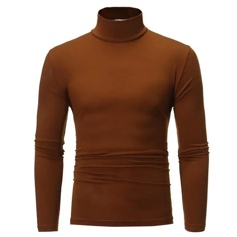 Schmal geschnittenes Thermo-Wintertop mit hohem Halsausschnitt für Männer