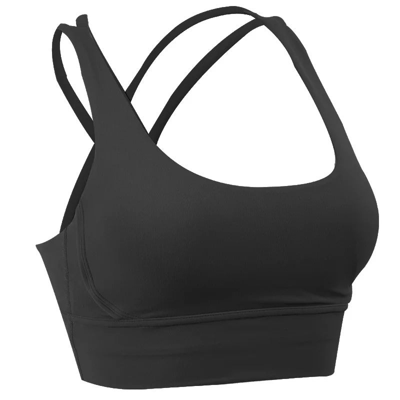 Atmungsaktiver Cross Back Sport-BH für Frauen