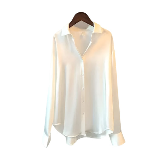 Seidenbluse mit Knopfleiste für Damen