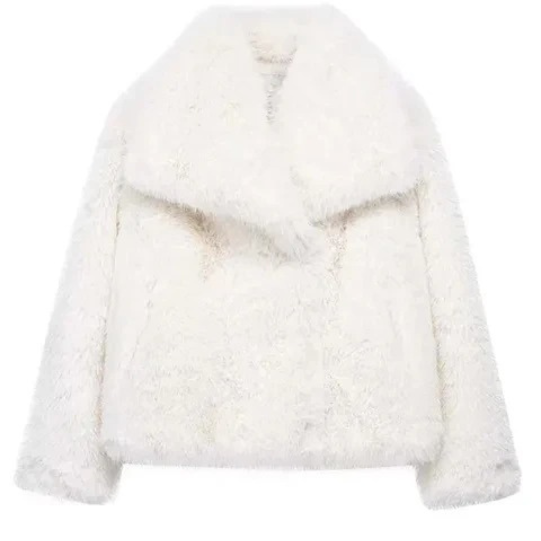 Warmer Plüschpelzmantel für Damen