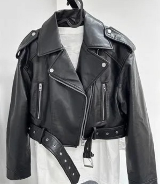 Vintage Leder Damenjacke